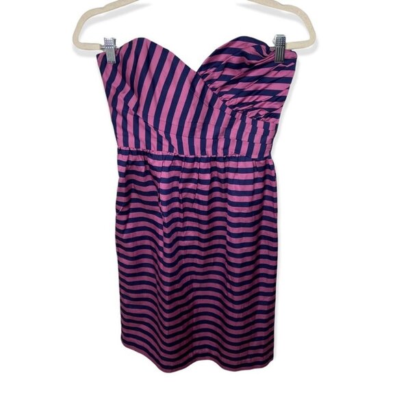 Anthropologie Silk Corset Sweetheart Neck Dress Purple On the Fold Corey Lynn 4 - Picture 4 of 11